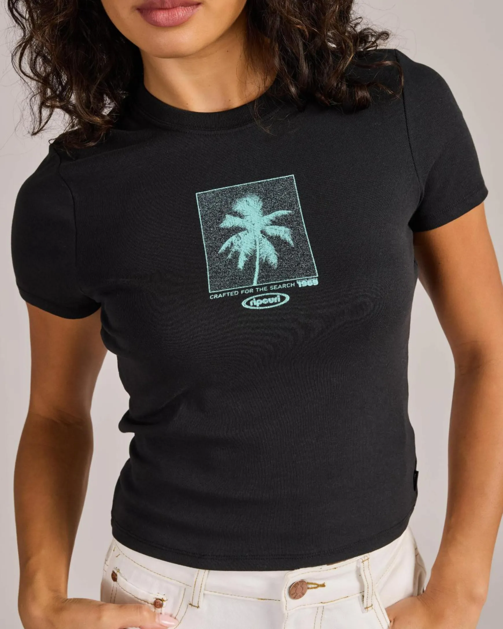 Neon Palm Fitted T-Shirt