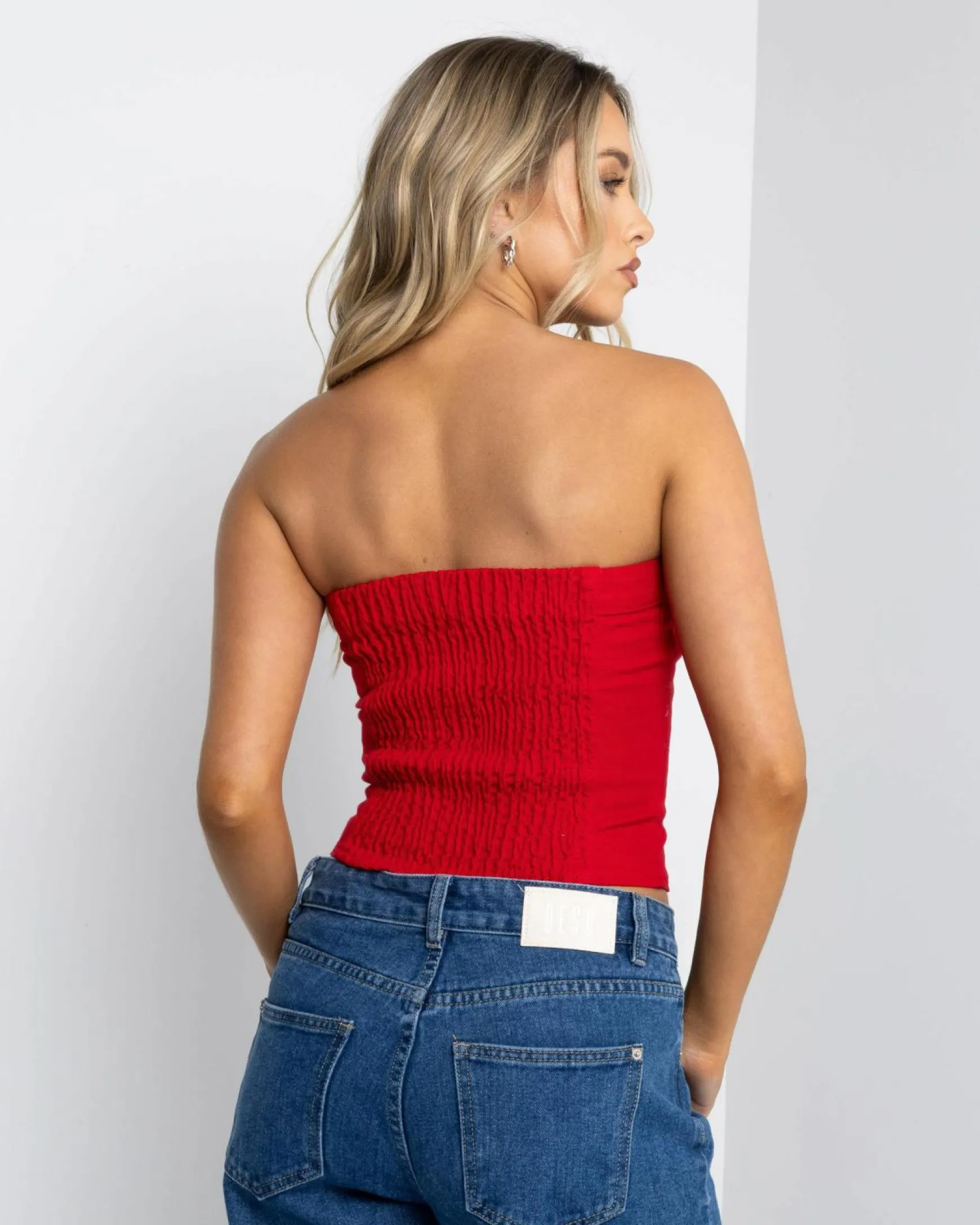 Nicole Denim Tube Vest