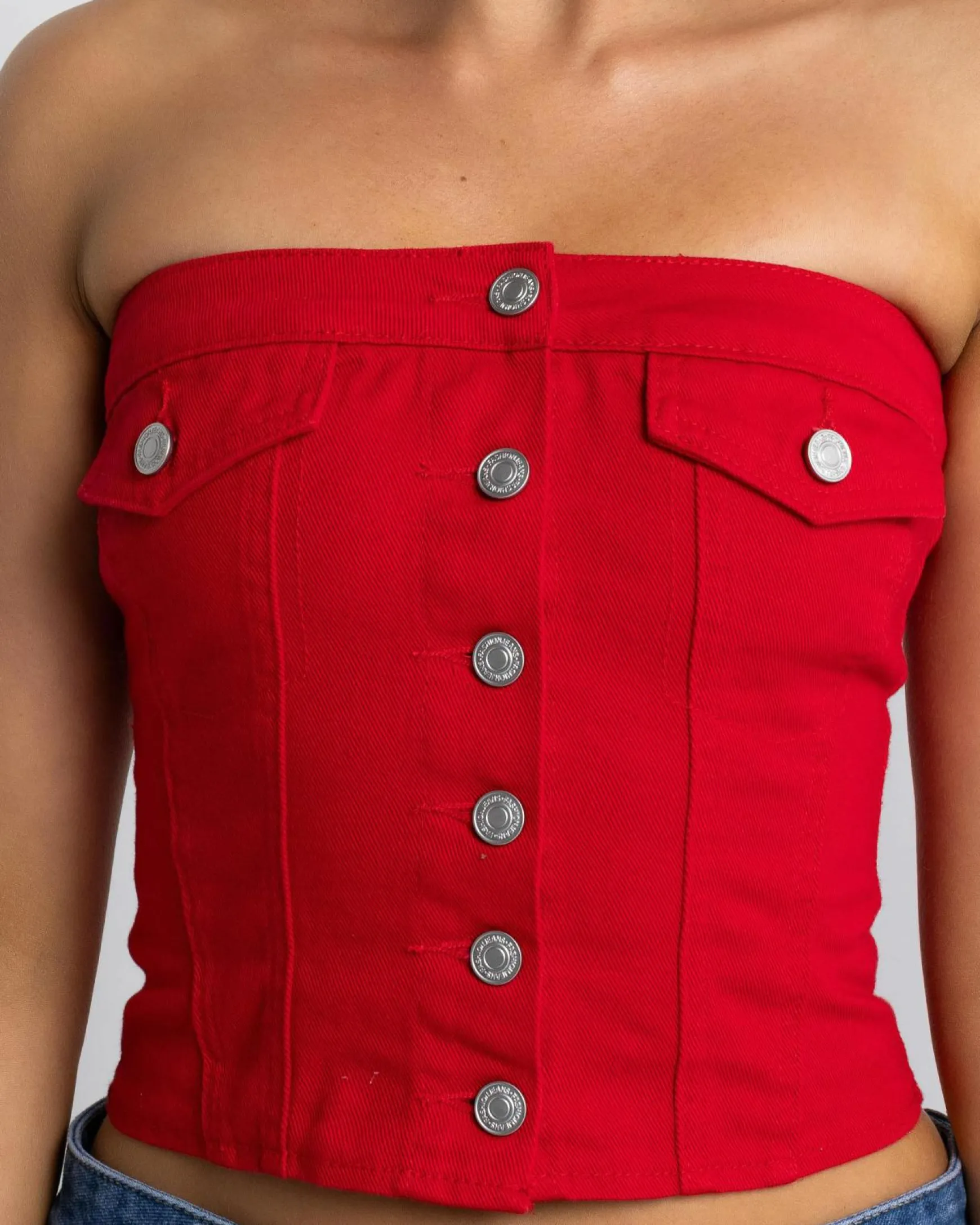 Nicole Denim Tube Vest