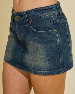 Norty Micro Mini Denim Skirt