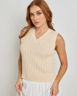 On Campus Cable Knit Vest