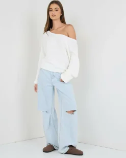 Ophelia Off Shoulder Knit Jumper