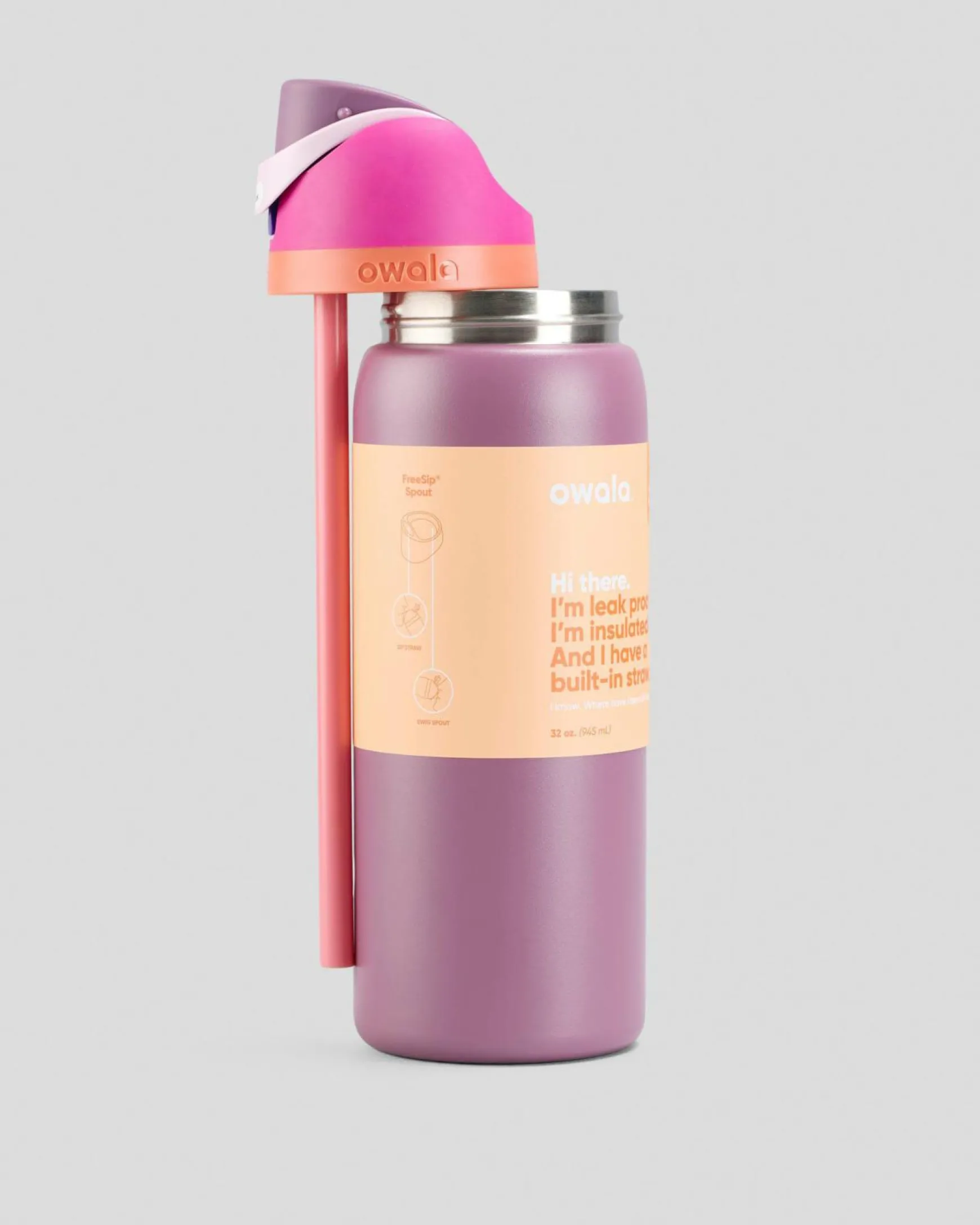 32oz FreeSip Stainless Steel Water Bottle