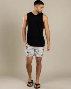 Palm Elastic Waist Shorts
