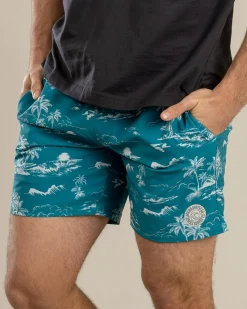 Palm Elastic Waist Shorts