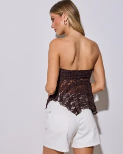 Pan Lace Tube Top