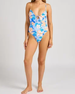 Paradise Floral Tie Front One Piece