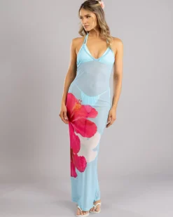 Paradise Mesh Long Cover Up