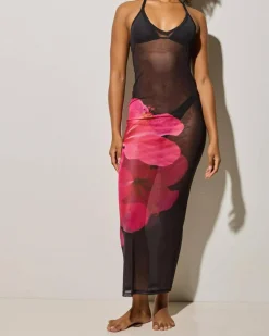Paradise Mesh Long Cover Up