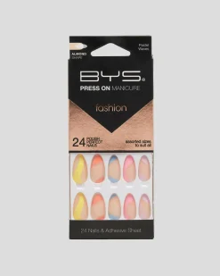 Pastel Swirls Press on Fake Nail Pack