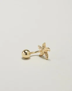 Peach Starfish Belly Ring