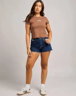 Penny Kick Flare Denim Shorts