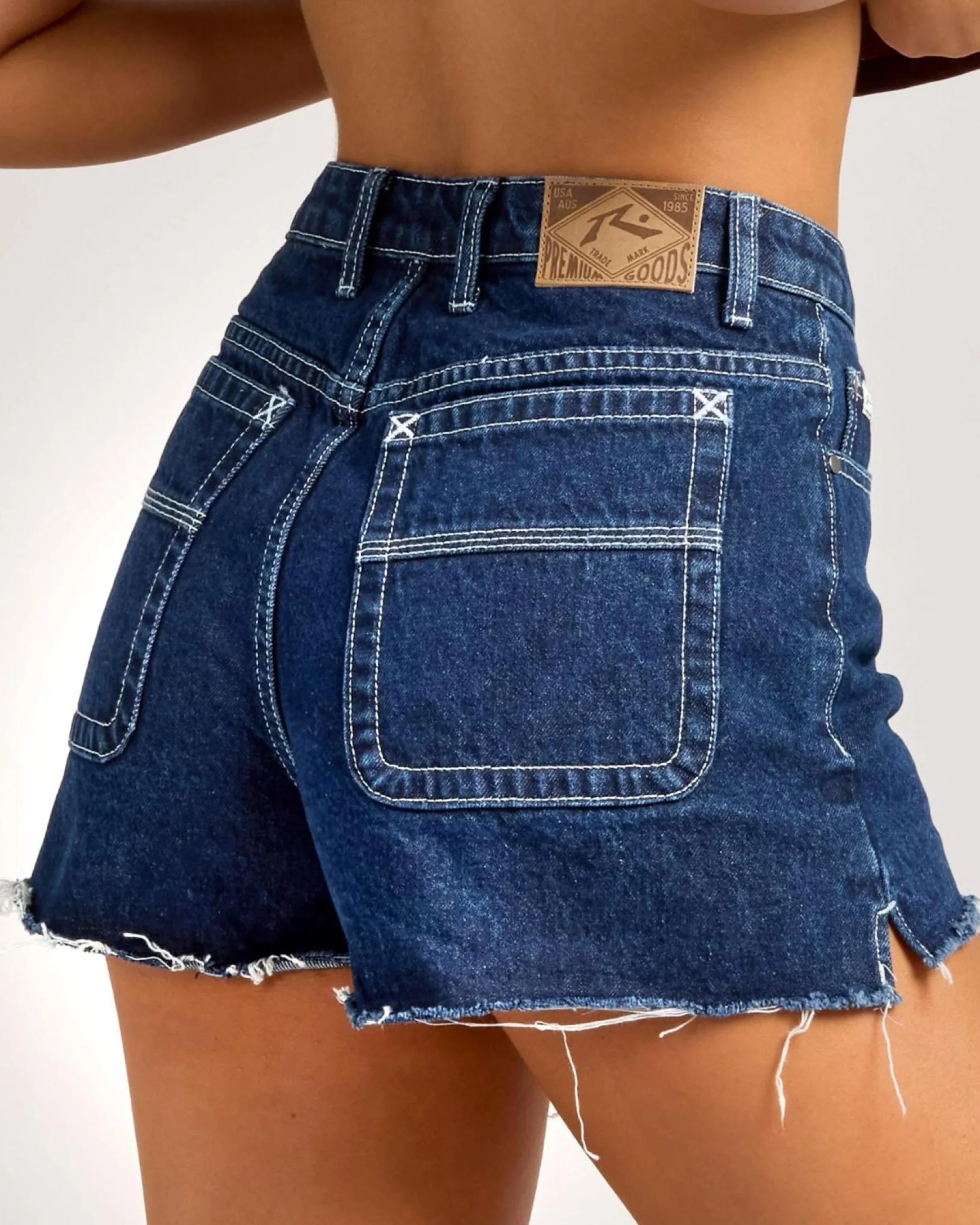 Penny Kick Flare Denim Shorts