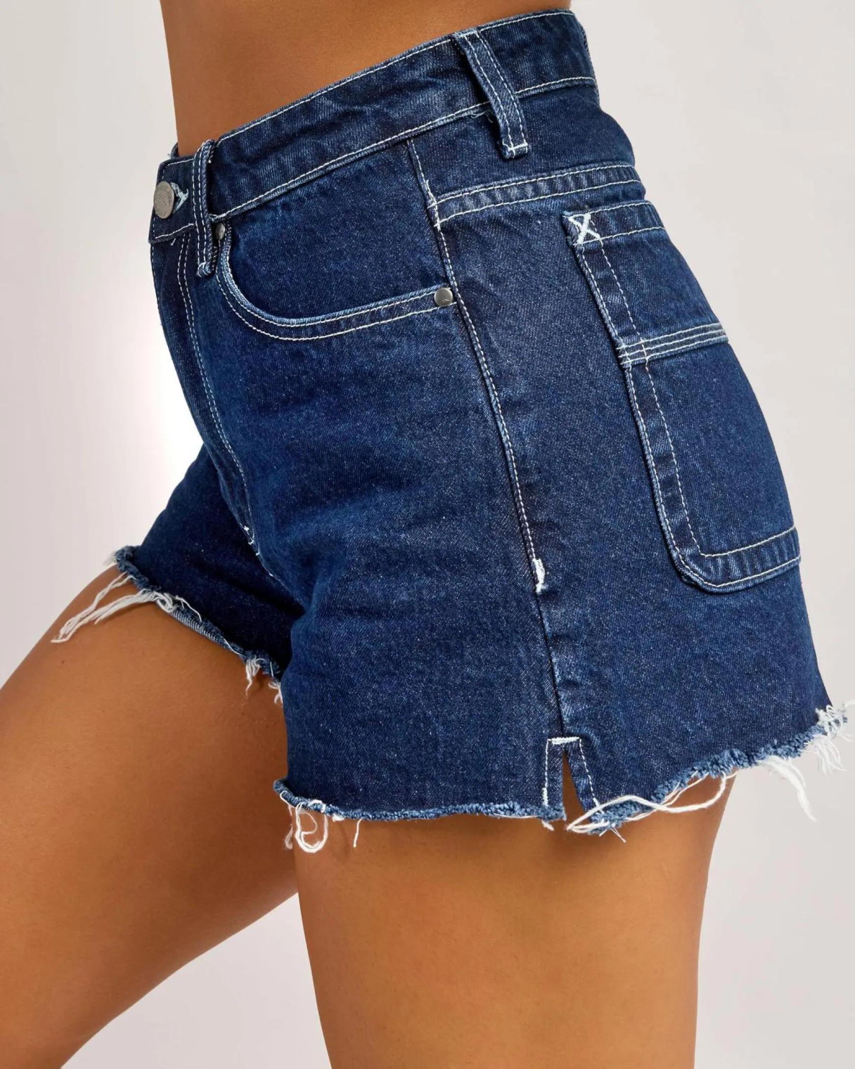 Penny Kick Flare Denim Shorts