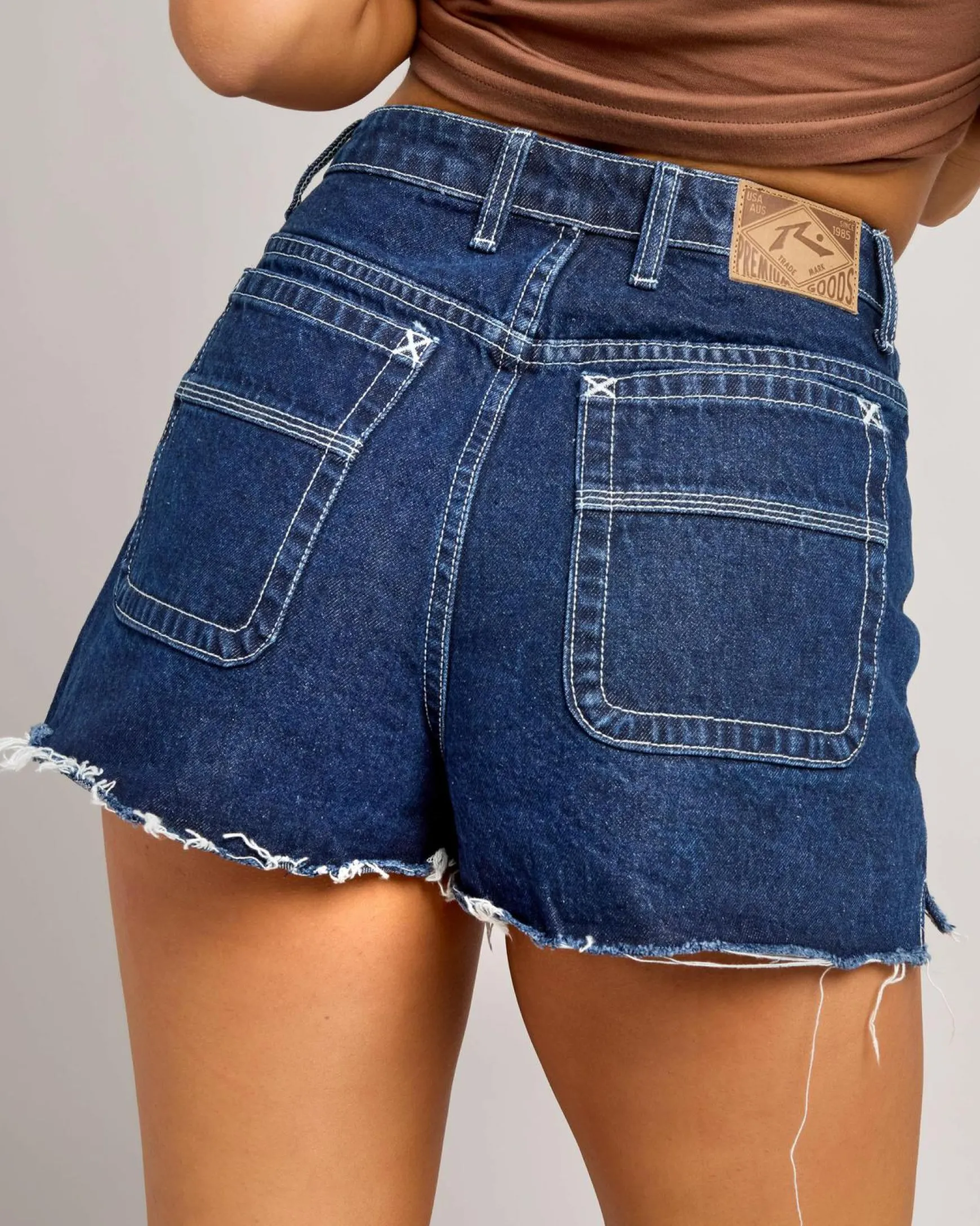 Penny Kick Flare Denim Shorts