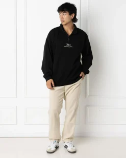 Pill Icon 1/4 Zip Crewneck Sweatshirt