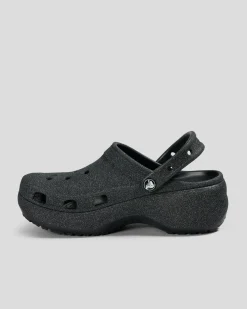 Platform Glitter Clogs