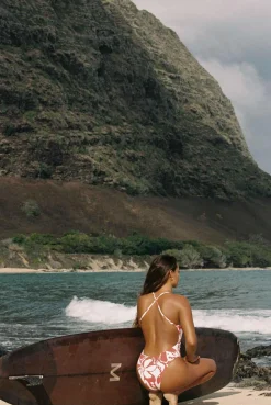 Poppy Floral Cross Back One Piece Swimsuit