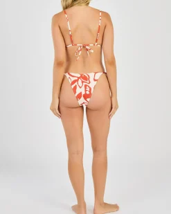 Poppy Floral Tie Side High Cut Bikini Bottom