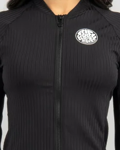 Premium Surf Zip Through Long Sleeve Rash Vest