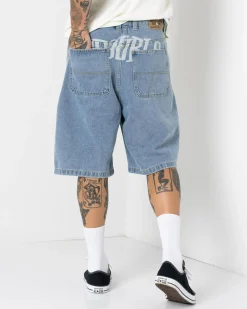 Print Denim Standard Shorts