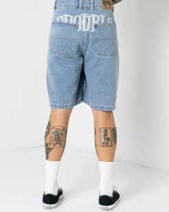 Print Denim Standard Shorts