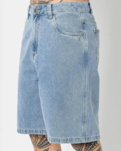 Print Denim Standard Shorts