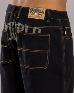 Print Denim Standard Shorts