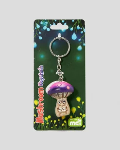 Purple Mushroom Keyring