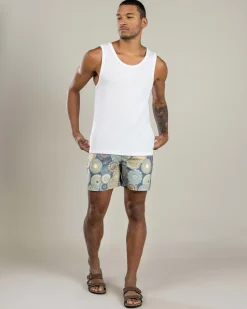 Radial Elastic Waist Shorts