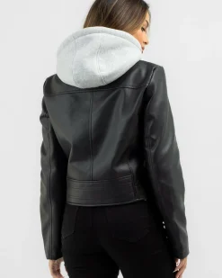 Raven Faux Leather Jacket