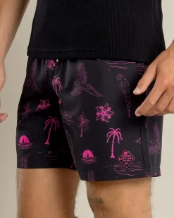 Recline Elastic Waist Shorts