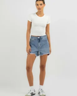 Reign Mid Denim Shorts
