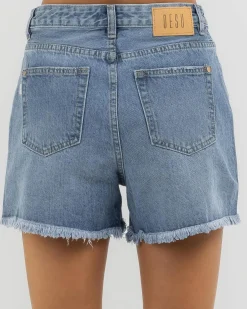 Reign Mid Denim Shorts