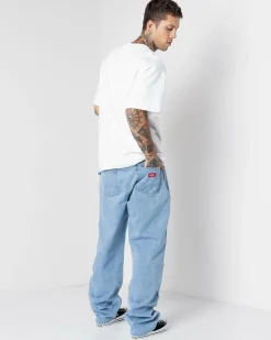 Relaxed Straight Fit Denim Jeans