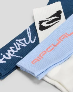 Retro Crew Socks 3 Pack