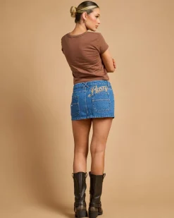 Risque` Micro Denim Skirt