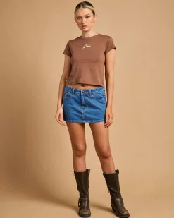 Risque` Micro Denim Skirt