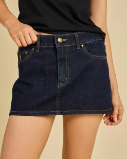 Risque` Micro Denim Skirt