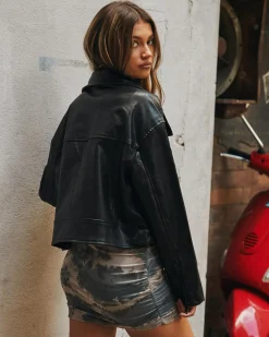 Rizzo Faux Leather Jacket