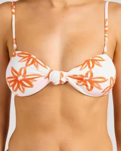 Sanctuary Floral Knotted Bandeau Bikini Top