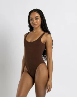 Sandalwood Retro One Piece Swimsuit