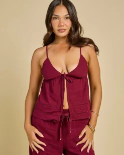 Seraphina Hawaii Tie Front Top