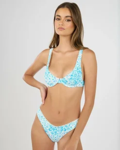 Serenity Floral Panelled Underwire Bikini Top