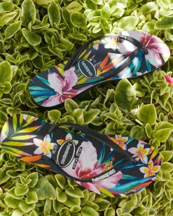 Slim Floral Palm Thongs