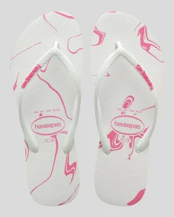 Slim Marble Thongs