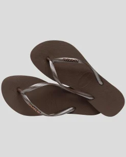 Slim Metal Logo Thongs
