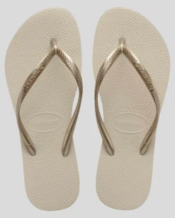 Slim Metallic Thongs