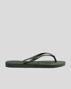 Slim Metallic Thongs