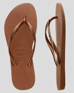 Slim Metallic Thongs